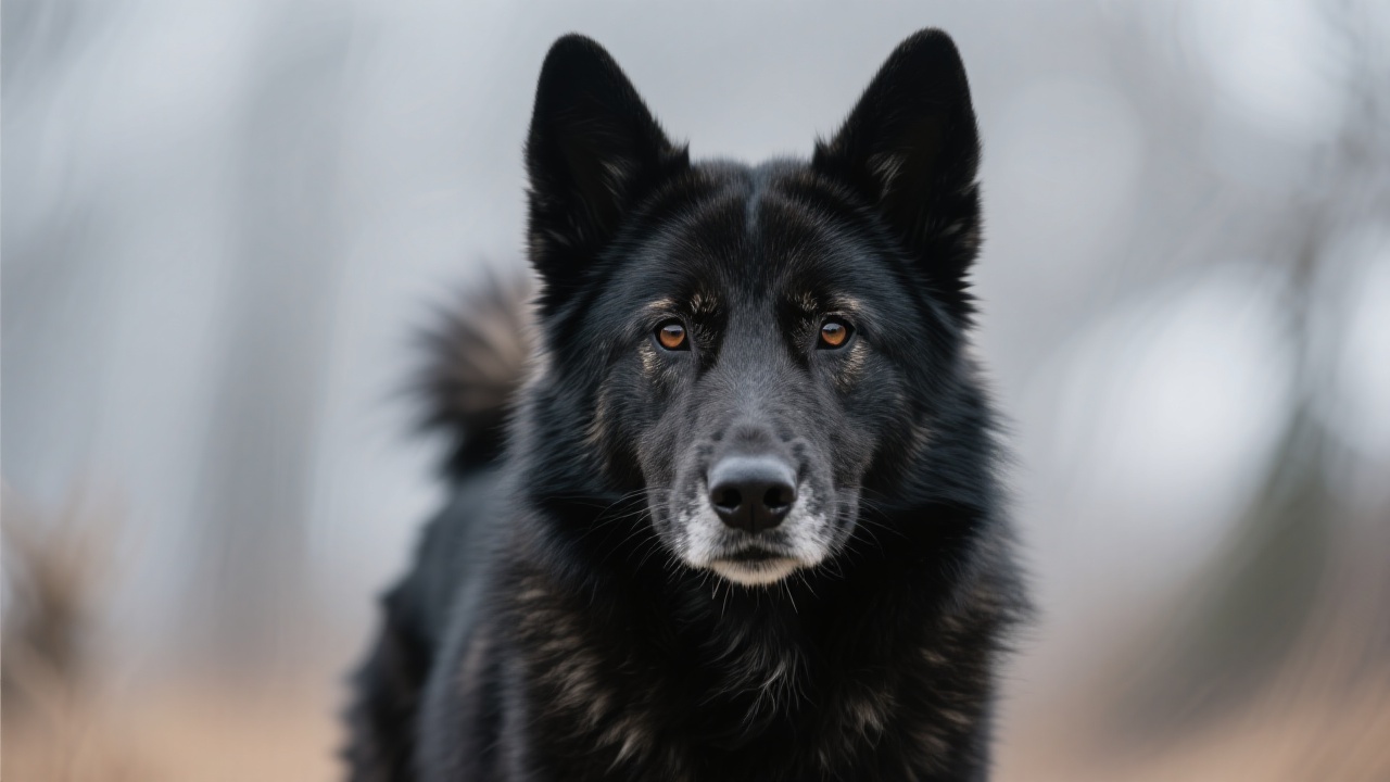 黑色挪威猎麋犬 主视图